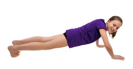 girl doing push ups