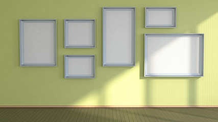 wall with frames