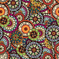 Seamless flower retro background pattern in vector