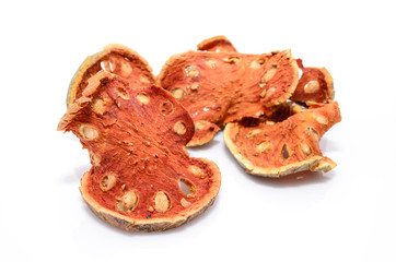 Dry bael isolate on white background