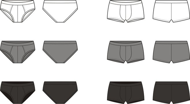 Vector illustration of men's underpants