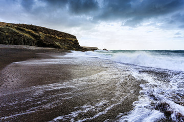 Ajuy Beach in Fuerteventura, Canary Islands,