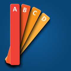 3d design with color numbered banners