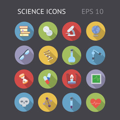 Flat Icons For Science