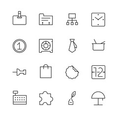 Thin Line Icons For Business and Finance