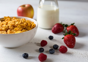 Cornflakes in einer Schale