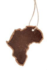 Vintage label, africa continent silhouette, isolated