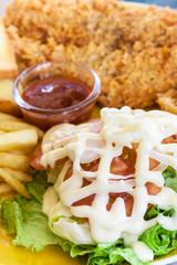 grilled fish and salad