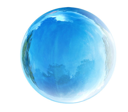 blue glass bubble