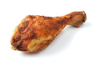 Leg with grilled chicken - obrazy, fototapety, plakaty