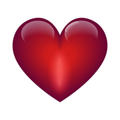 Red glossy heart