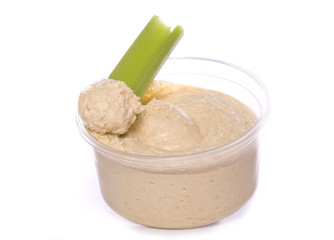 low fat food hummus and celery
