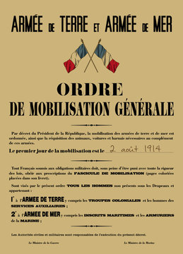 Affiche Mobilisation 1914