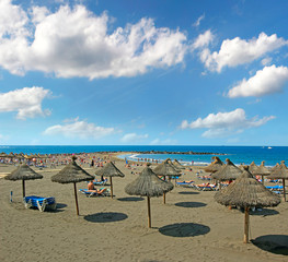 Beach in the tourist resort Playa de las Americas, Tenerife © Pecold
