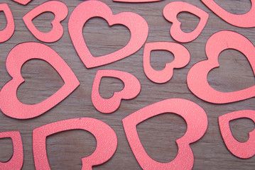 many glittering hearts