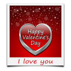 Happy Valentine's Day auf Polaroid