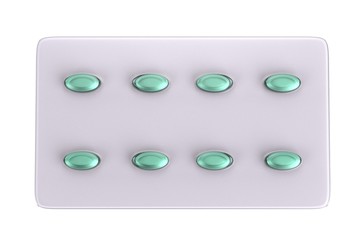 realistic 3d render of pill plate