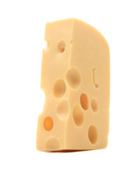 Close up of cheese slice.