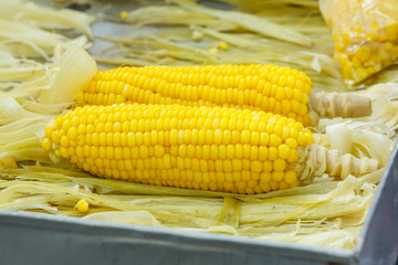 Steamed corn