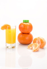 real and fresh mandarin juice