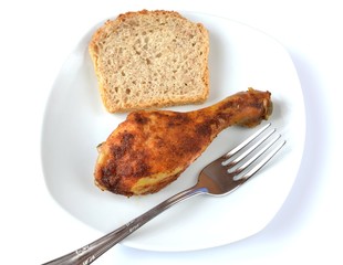 pieczone udko z kurczaka