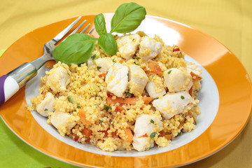 semoule et poulet