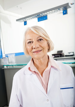 Senior Researcher Smiling In Hospital