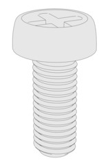 cartoon image of metal screw