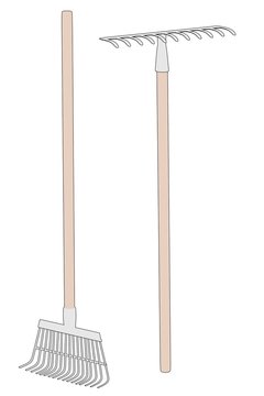 cartoon image of rake tool