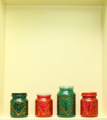 Abstract background of love with art elements