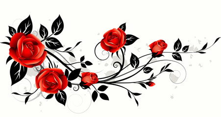 Roses decorative - obrazy, fototapety, plakaty