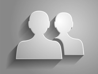 3d Vector illustration of team icon