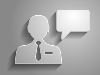 3d Vector illustration of communication icon