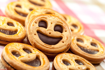 Cookie smile on a table