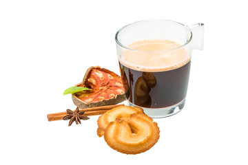 Dutch cookies with coffee