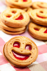 Obraz na płótnie Canvas Cookie smile on a table