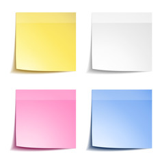 Sticks note paper on white background