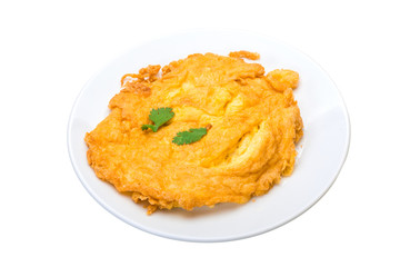 Omelette with crab meat