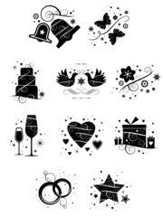 Ornate Wedding Icons – Pack of 10