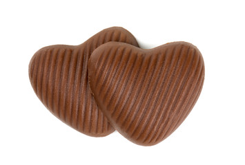 heart chocolate isolated on white