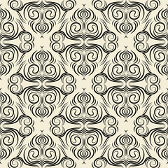 seamless wallpaper.calligraphic pattern.floral background