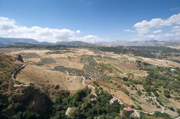 Fototapeta na wymiar Widoki Andaluzji z miasta Ronda, Malaga, Hiszpania