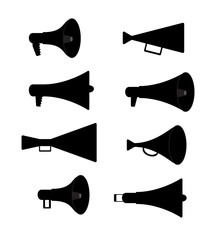 Horn Silhouette Set Vector Illustration