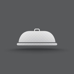 Obraz premium Vector of transparent food platter icon on isolated background