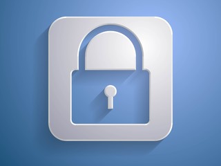 3d Vector illustration of a lock icon