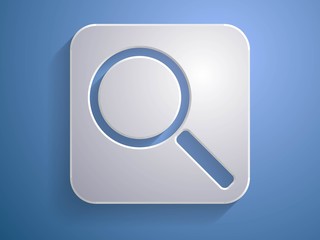3d Vector illustration of loupe icon