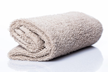 Fototapeta na wymiar Rolled towel