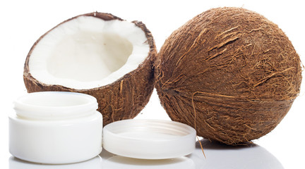 Coconut and moisturizer cream