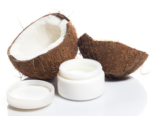 Coconut and moisturizer cream