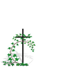 Efeuranke mit Kreuz_101